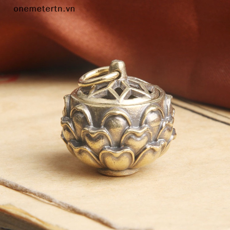 Hộp Đựng Trầm Hương Bằng Đồng Thau Hình Hoa Sen May Mắn
