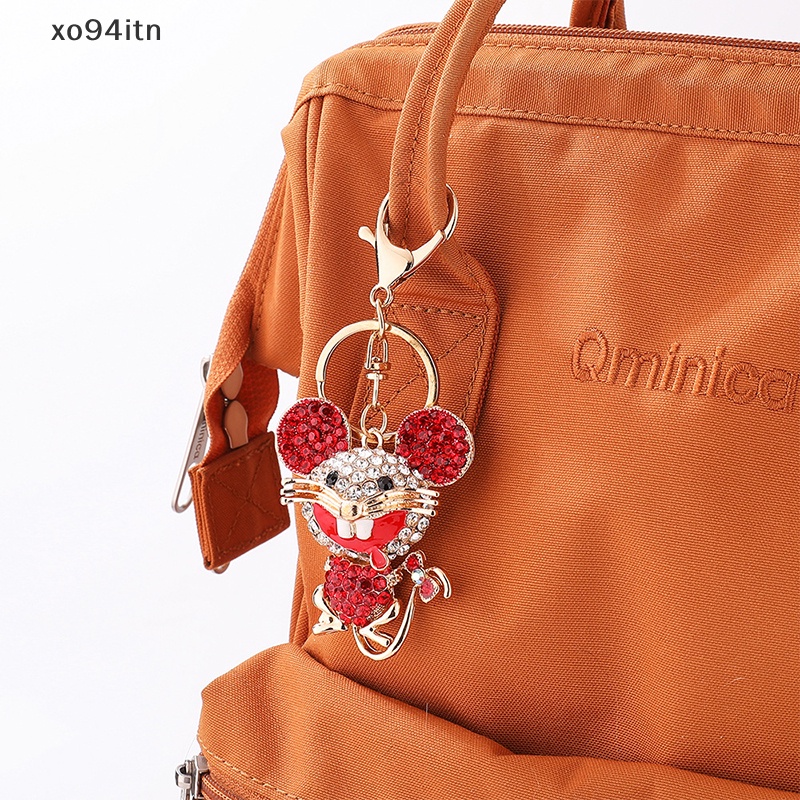 Móc Khóa Hình Chuột Đính Đá Nhiều Màu Sắc Dễ Thương