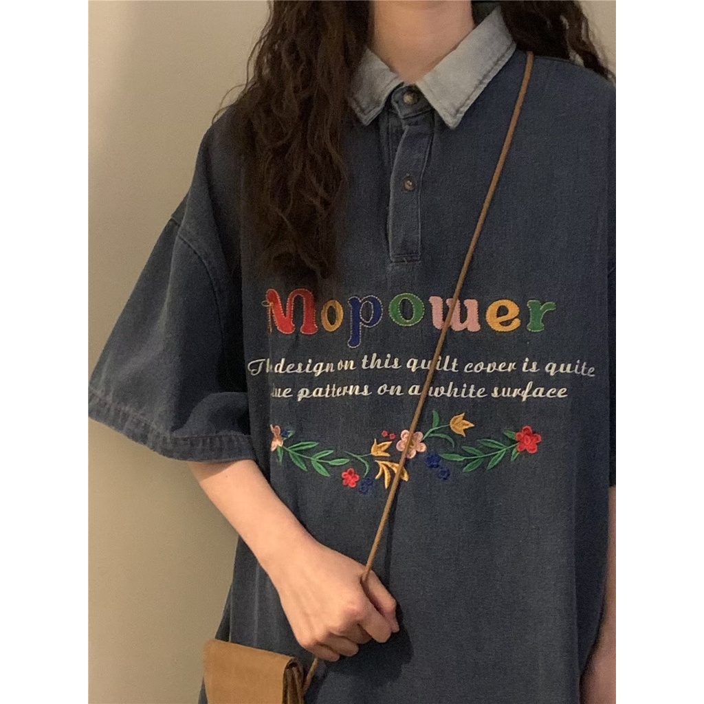 Áo polo Tay Ngắn Màu Trơn Thêu Họa Tiết Thời Trang Mùa Hè 2023 Cho Nam