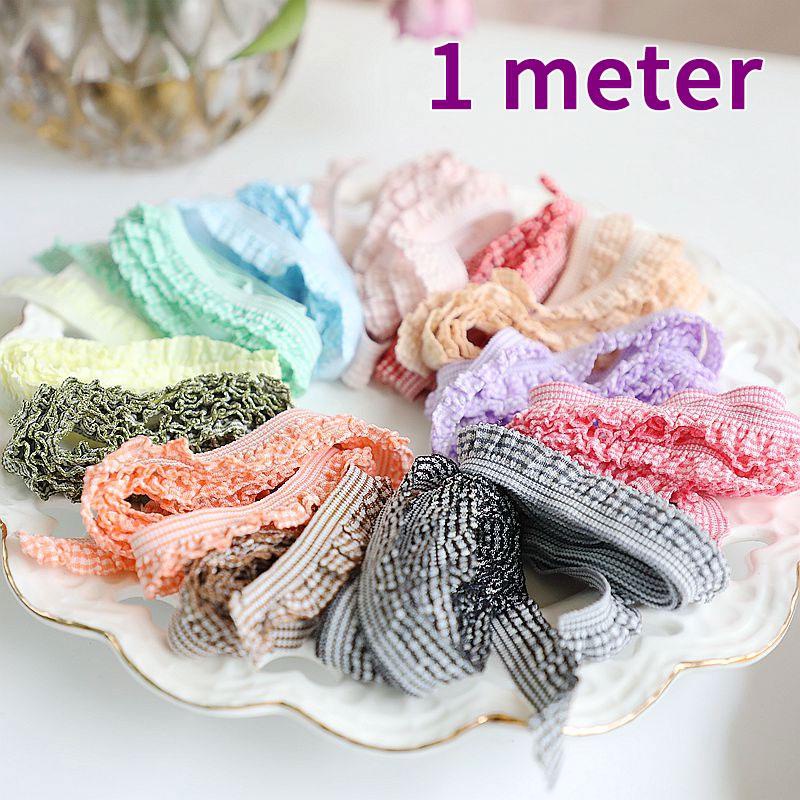 Vải Ren Phối Bèo Co Giãn 1M Dùng May Rèm / Trang Trí Ghế Sofa