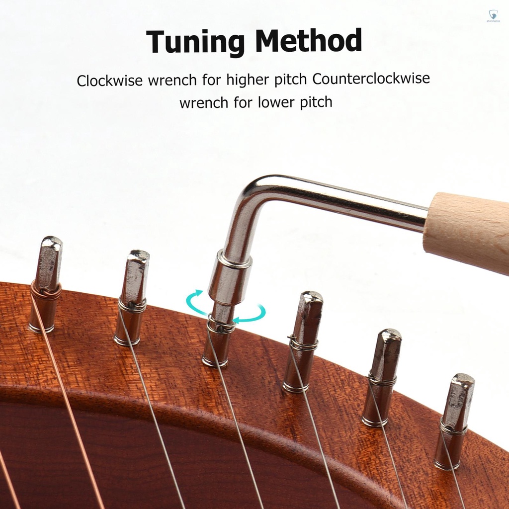 [laptvn] Walter.t WH-16 Dây Kim Loại Cán Gỗ Cứng 16 Dây Làm Sạch Kèm Cờ Lê Điều Chỉnh