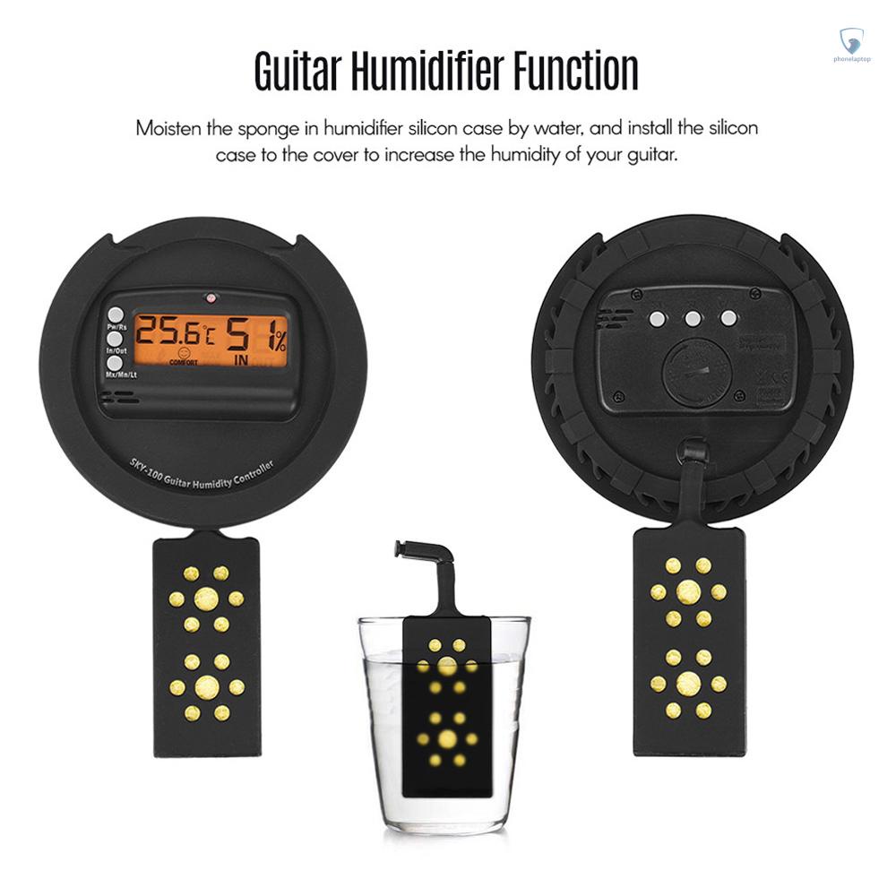 Máy Đo Độ Ẩm &amp; Lỗ Âm Thanh Kỹ Thuật Số VERTECHnk SKY-100 Dia.100mm Cho Đàn Guitar Acoustic