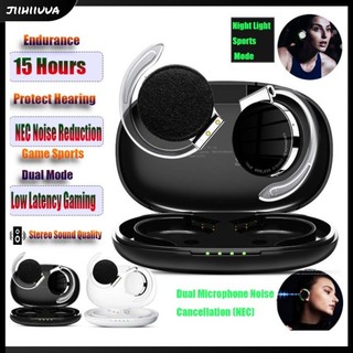 Tai nghe nhét tai bluetooth không dây jl- f2 tws chống ồn có đèn phát sáng trong đêm