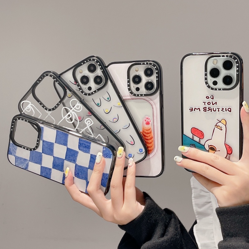 Ốp Điện Thoại Acrylic Cứng In Hình Phác Thảo Cho iPhone 15 14 13 12 11 Pro Max Plus