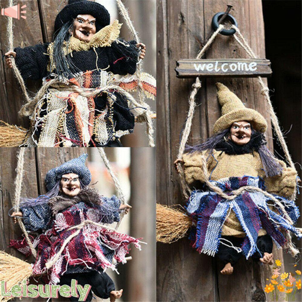 Mô Hình Búp Bê Phù Thủy Bằng Gỗ Nhiều Màu Sắc Độc Đáo Trang Trí Nhà Cửa/ Tiệc Halloween