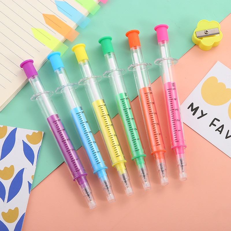 Bút Gel sáng tạo Ống tiêm Ống tiêm nhựa Bút gel Học sinh viết Văn phòng phẩm Bút ký Chữ ký Đồ dùng học sinh Đồ dùng văn phòng Quà tặng giải thưởng 1 cây bút