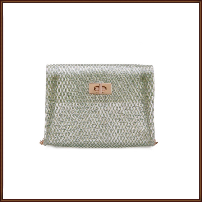 Túi Xách Trong Suốt Phối Dây Xích Đeo Vai Sành Điệu Cho Nữ