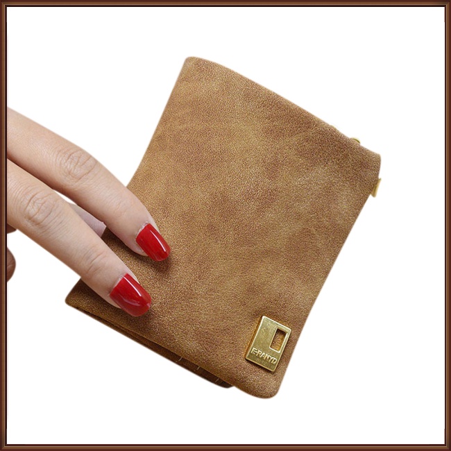 Ví Da Cầm Tay Mini Có Nút Gài Thời Trang Cho Nữ