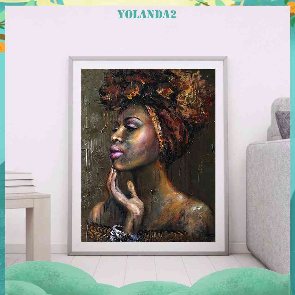 Tranh Đính Đá Kim Cương Toàn Bộ 5D DIY Hình Người Phụ Nữ