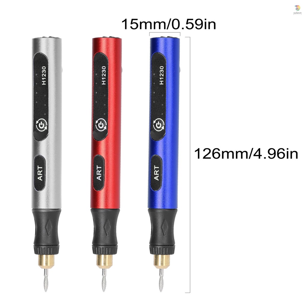 Máy Mài Đánh Bóng Móng Nghệ Thuật Bằng Điện Cổng Sạc USB 3 Tốc Độ Điều Chỉnh Được