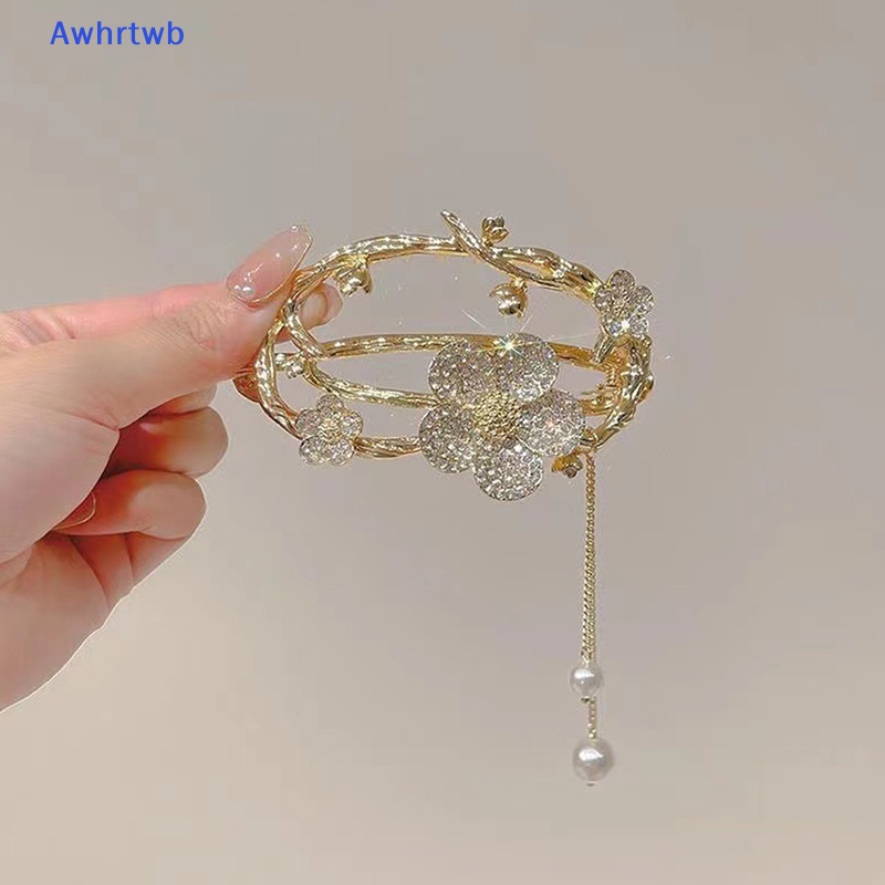 Kẹp Tóc Nơ Đính Ngọc Trai Thời Trang Cho Nữ Mới