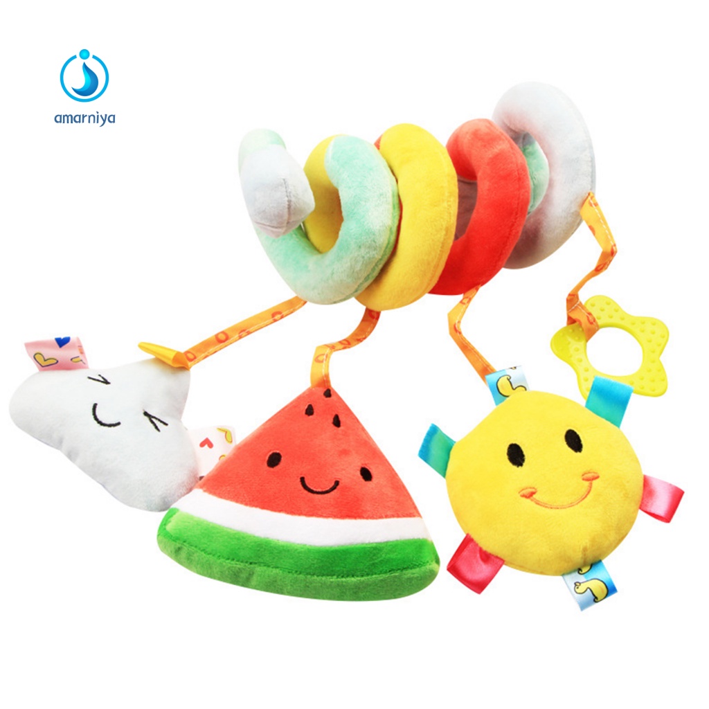 Đồ Chơi Nhồi Bông Treo Xe Đẩy Em Bé Họa Tiết Hoạt Hình Sáng Tạo