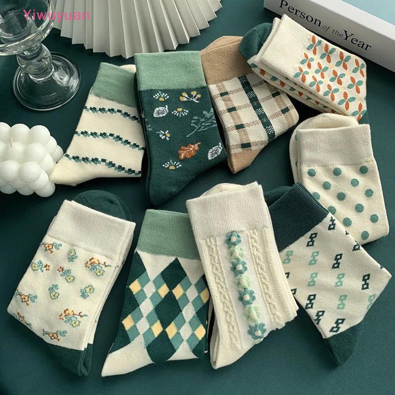 1 Đôi Vớ Cotton Thể Thao Thoáng Khí Thoải Mái Phong Cách Lolita Hàn Quốc Mới