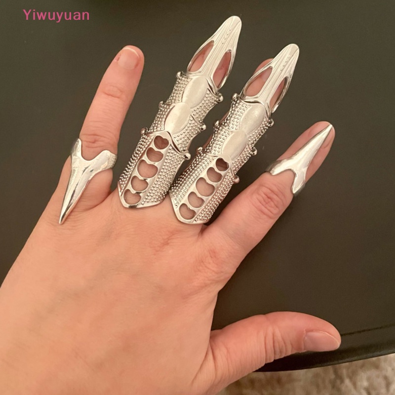 Nhẫn Đeo Khớp Ngón Tay Dài Phong Cách Punk Goth Punk Goth Cổ Điển &lt; Yiwuyuan &gt; Mới Cho Nam Và Nữ