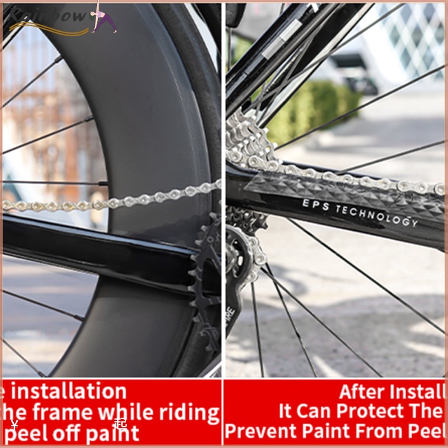 Bộ 5 Miếng Dán Khung Xe Đạp Bằng Silicon Họa Tiết Kim Cương Chống Trầy Xước Có Thể Tháo Rời