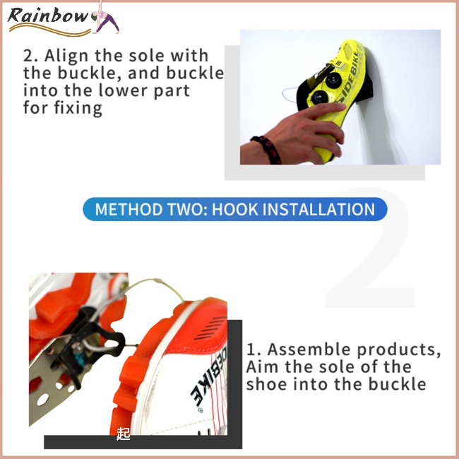 1 Set Móc Treo Giày Dép Gắn Tường Tự Khóa Đứng