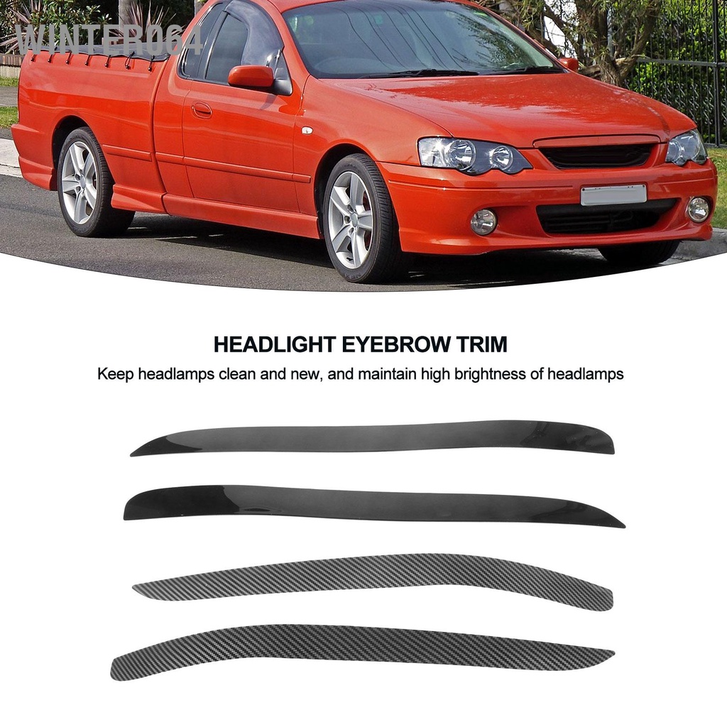 Winter064 2 Chiếc Đèn Pha Viền Lông Mày Trái Phải Trước Mí Mắt Bao Da Thay Thế Cho Xe Ford Falcon Fairmont Fairlane