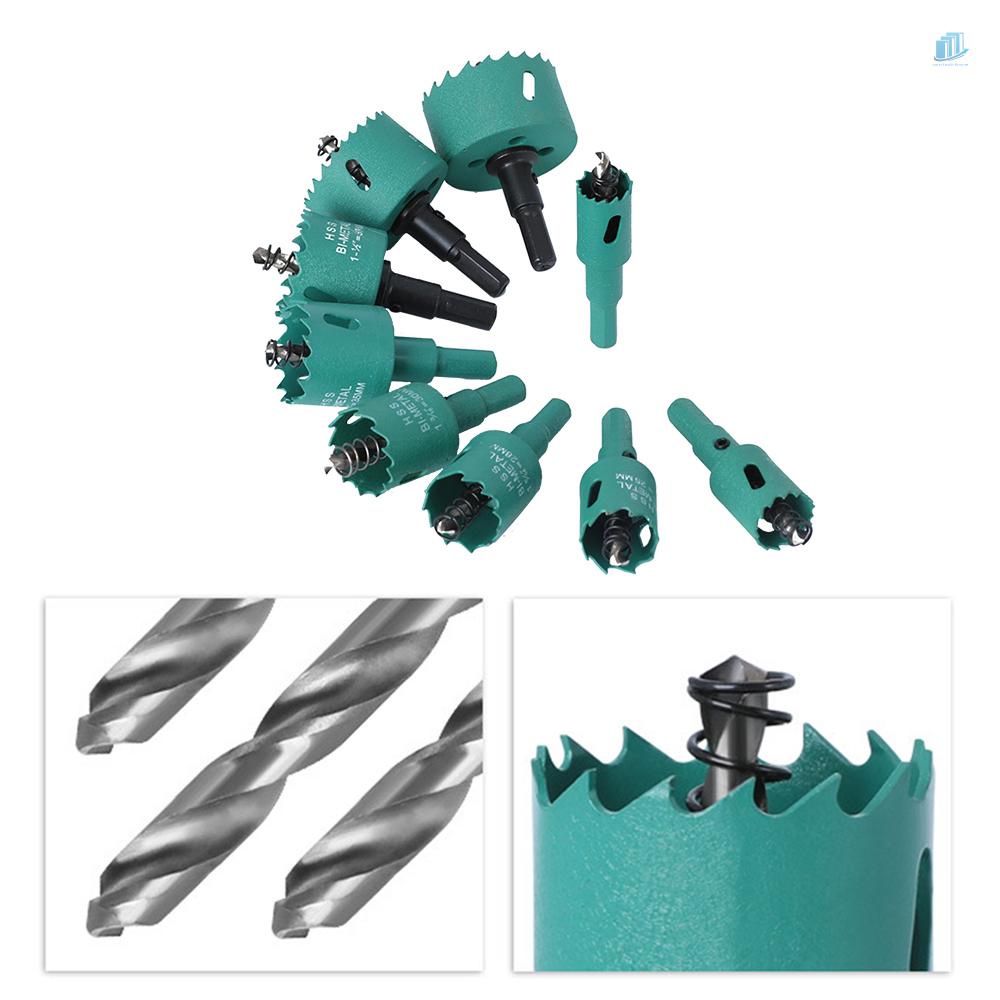 Bộ 9 Mũi Khoan Lỗ 19mm - 51mm Tốc Độ Cao Chuyên Dụng