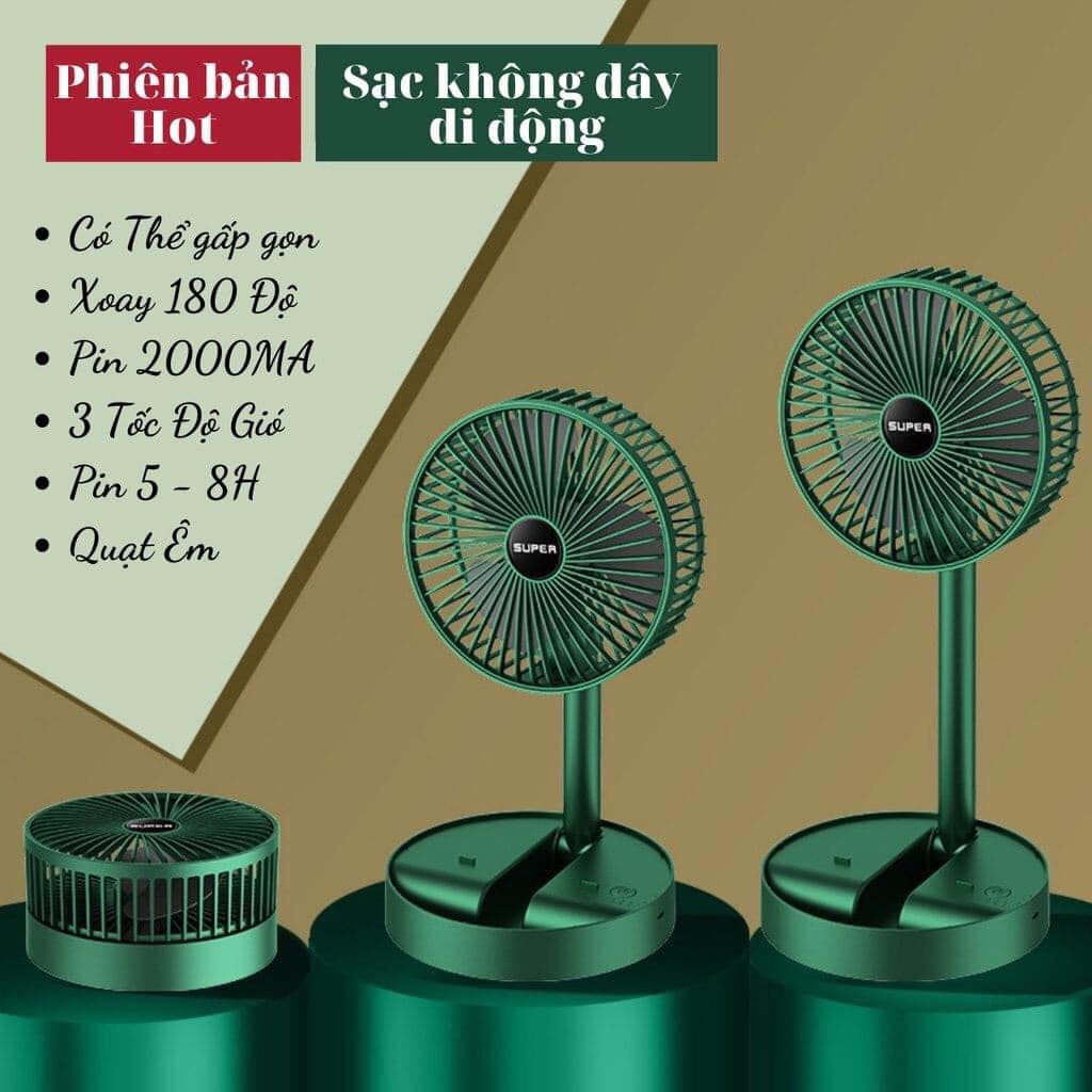 [Hàng trả order, không có dư] Quạt tích điện mini Super