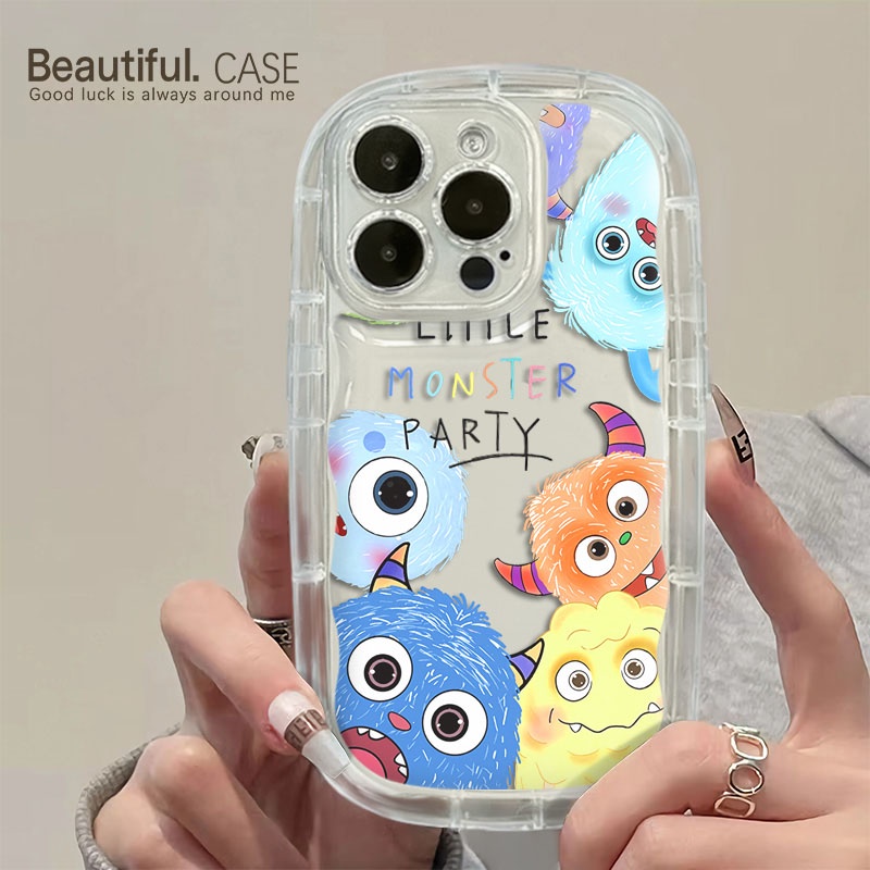 Ốp Điện Thoại Silicon TPU Mềm Trong Suốt Chống Sốc In Hình Mouter Dễ Thương Cho IPhone 11 14 13 12 Pro XS Max X XR 7 + 8 Plus