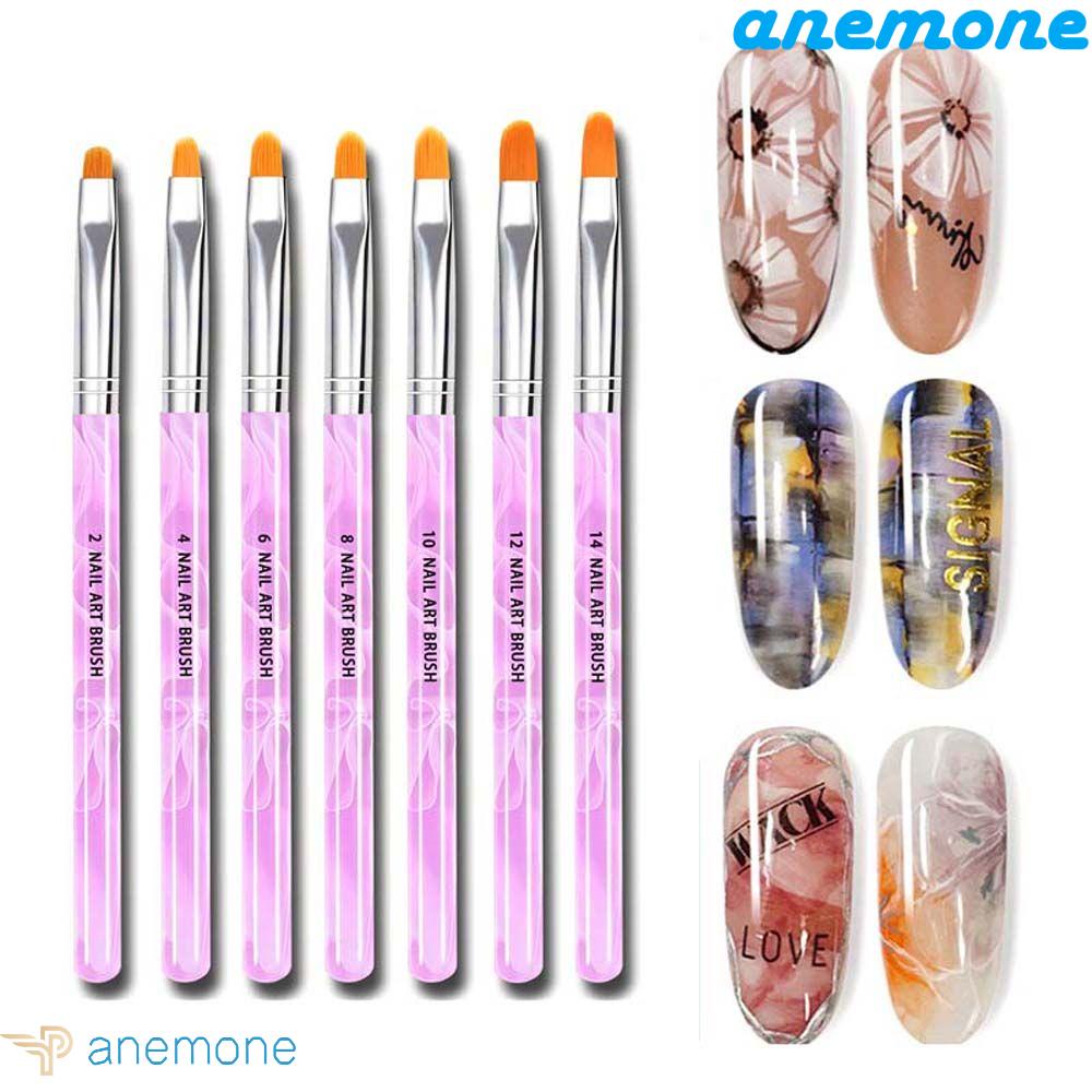 Set 7 Bút Vẽ Móng Tay Acrylic 3D Dạng Dây Kéo UV