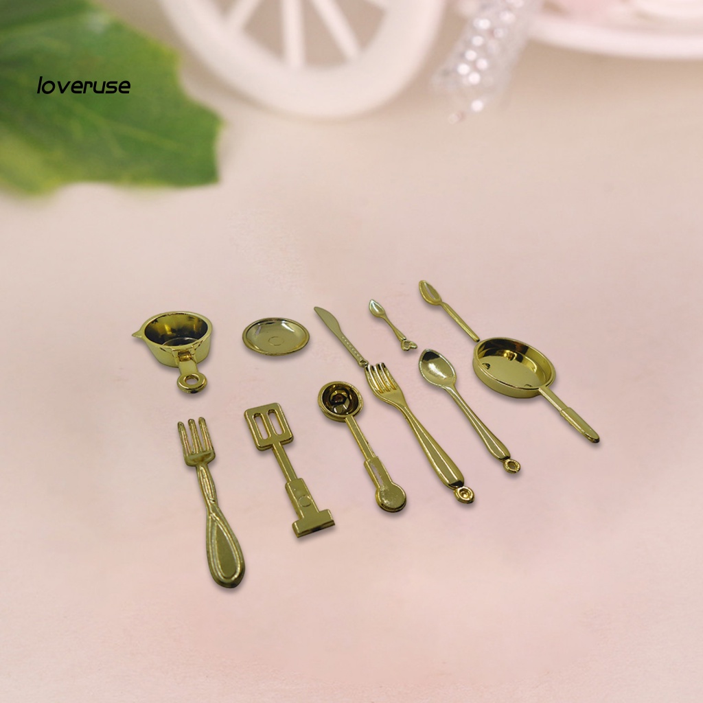 1 Bộ Muỗng Nĩa Mini Bằng Nhựa Tỉ Lệ 1: 12 Độ Bền Cao Trang Trí Nhà Búp Bê