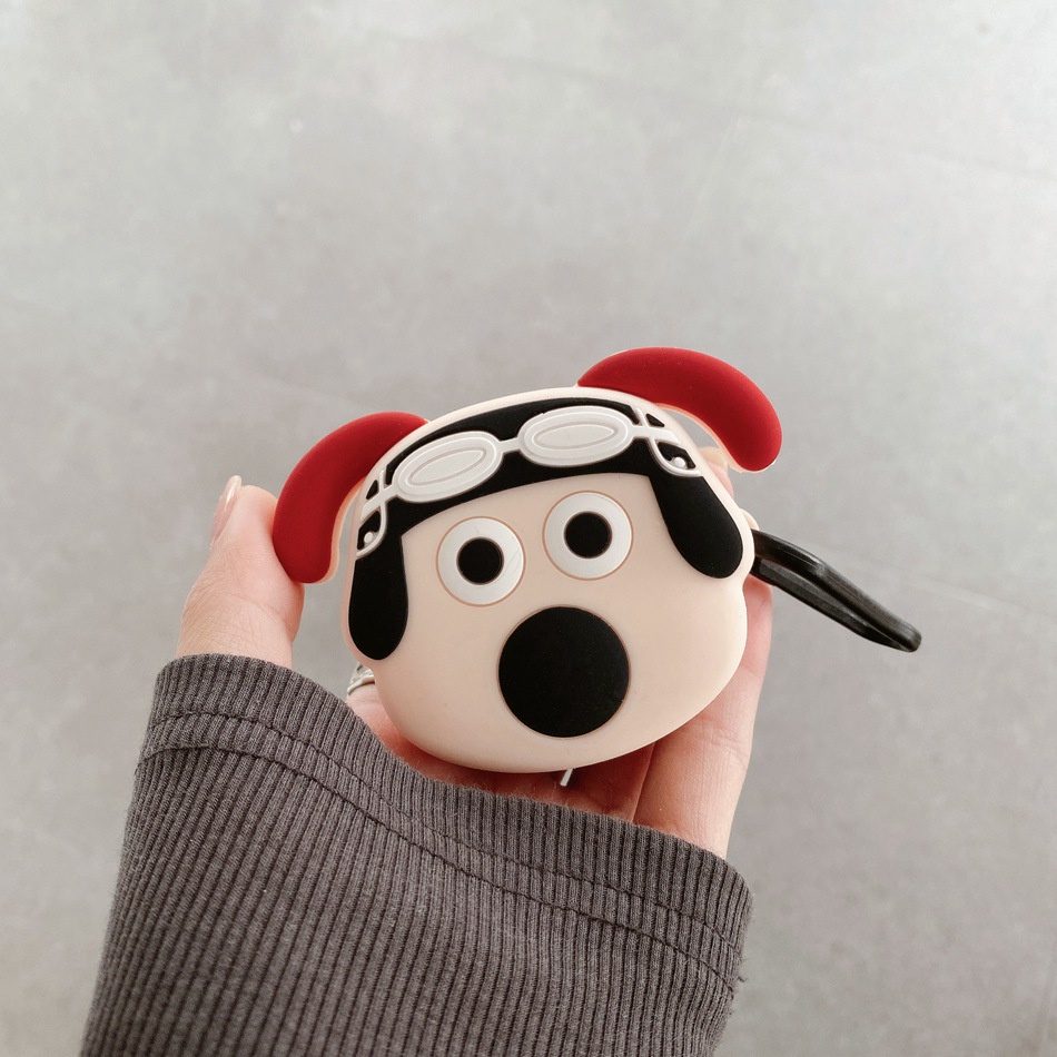 Vỏ Bảo Vệ Hộp Sạc Tai Nghe Bluetooth Samsung Galaxy buds live / buds 2 2pro / buds pro Bằng Silicon Họa Tiết Chú Chó Dễ Thương