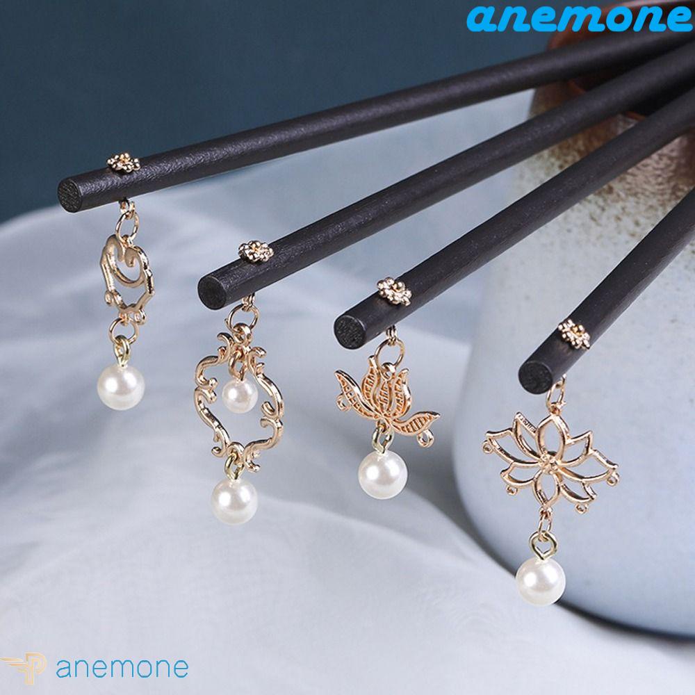 Trâm Cài Tóc Bằng Gỗ Họa Tiết Hoa Thời Trang Cổ Điển Dành Cho Nữ