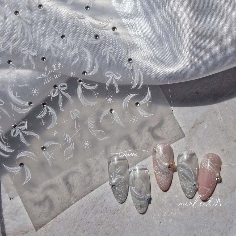 Nhãn Dán Móng Tay Tự Dính Hình Hoa Phong Cách Bohemia Dành Cho Nữ