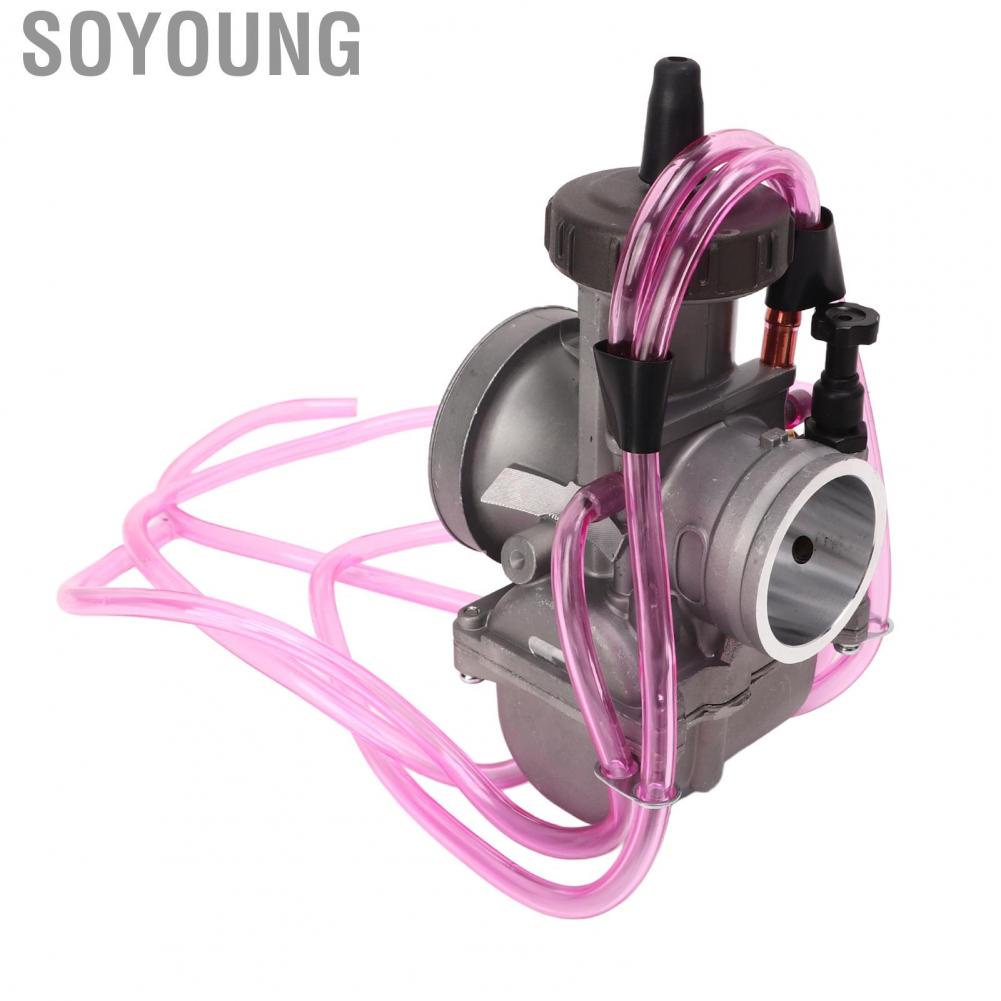 Soyoung Motorcycle Carburetor  PWK 38mm Carb Anodized High Performance Improved Air Flow for TRX250R CR250 ATC250R