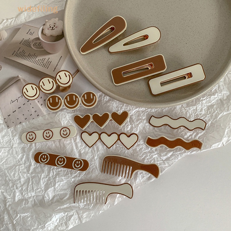 Kẹp Tóc Hình Mặt Cười Lược Kim Loại Thời Trang Hàn Quốc Cho Nữ