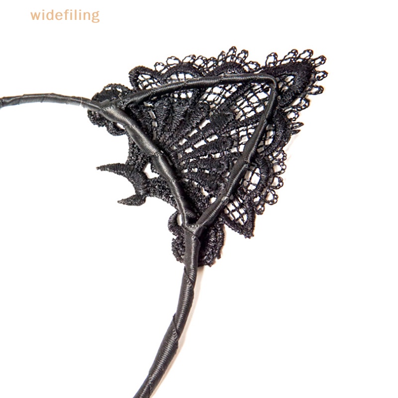 Cài Tóc Tai Mèo Đen Phối Ren Thời Trang Cho Nữ