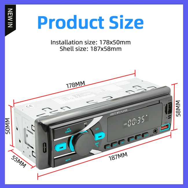 Máy Nghe Nhạc Mp3 Rca Kết Nối Bluetooth Cho Xe Hơi