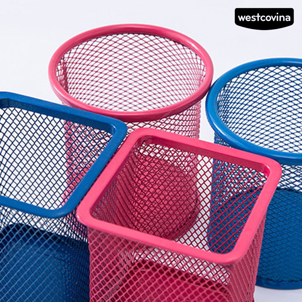 [COD]♪Giá Đỡ Bút Bằng Kim Loại Dạng Lưới Để Bàn Văn Phòng Tiện Lợi