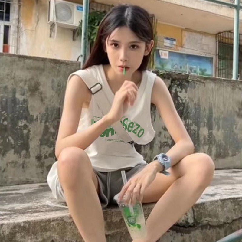 NRVP Áo Thun Cotton Ngắn Tay In Họa Tiết Thời Trang Hàn Quốc Mới 2023