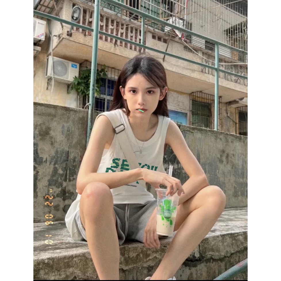 NRVP Áo Thun Cotton Ngắn Tay In Họa Tiết Thời Trang Hàn Quốc Mới 2023