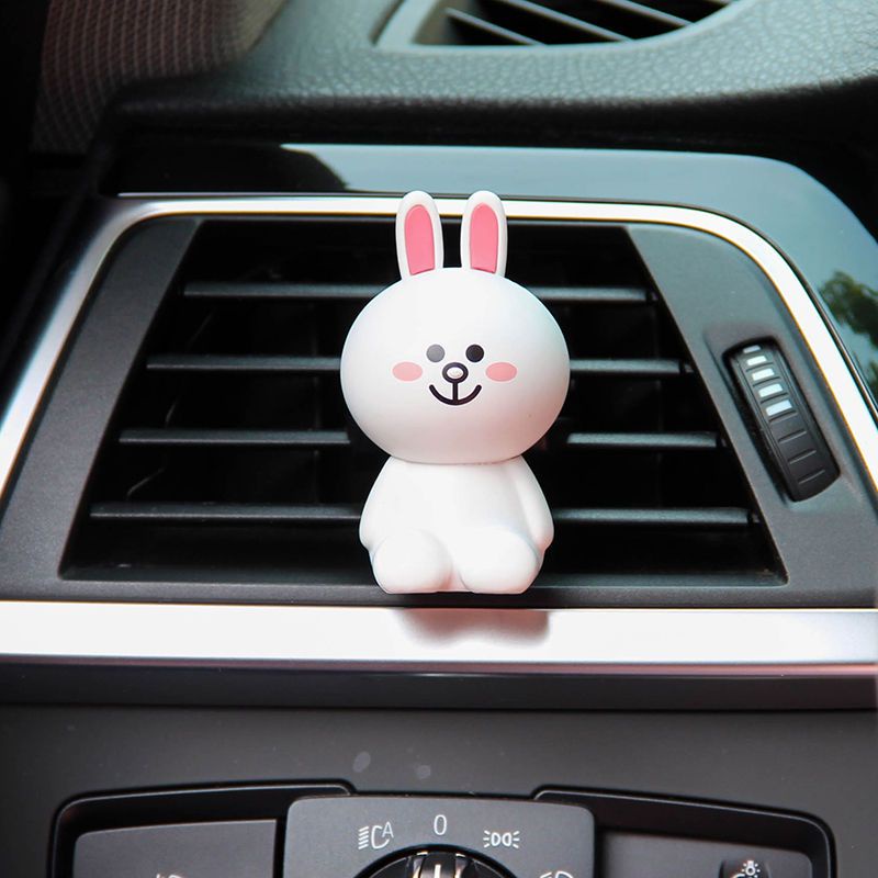 LINE FRIENDS Kẹp Khuếch Tán Nước Hoa Gắn Lỗ Thông Gió Xe Hơi Hình Gấu Nâu Dễ Thương