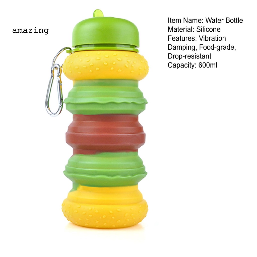 Bình Nước Thể Thao Chống Rơi Chống Rơi Hình Hamburger