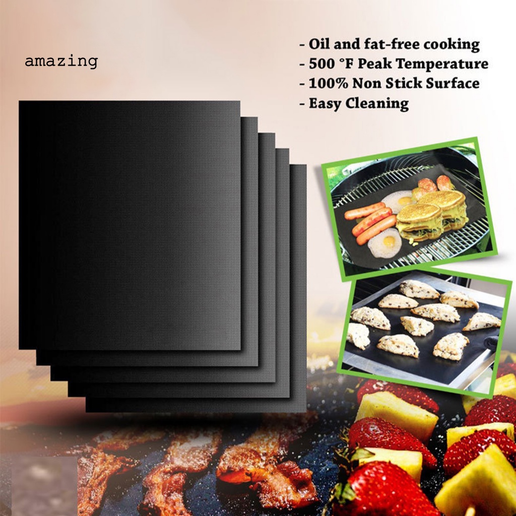 Bộ 6 Tấm Lót Siêu Mỏng Chịu Nhiệt Cao Tiện Dụng Nướng BBQ