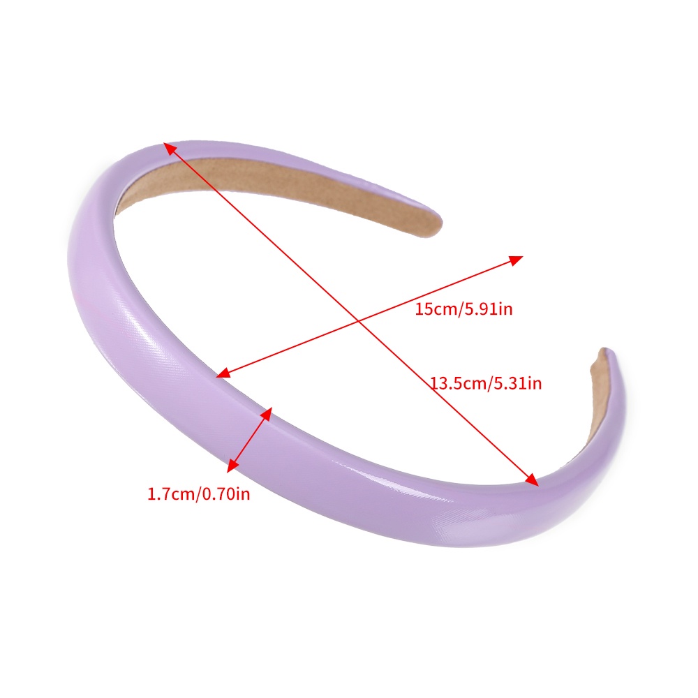 Băng Đô Cài Tóc Bằng Xốp PU Màu Trơn Sáng Bóng Thời Trang Cho Nữ CHLINS