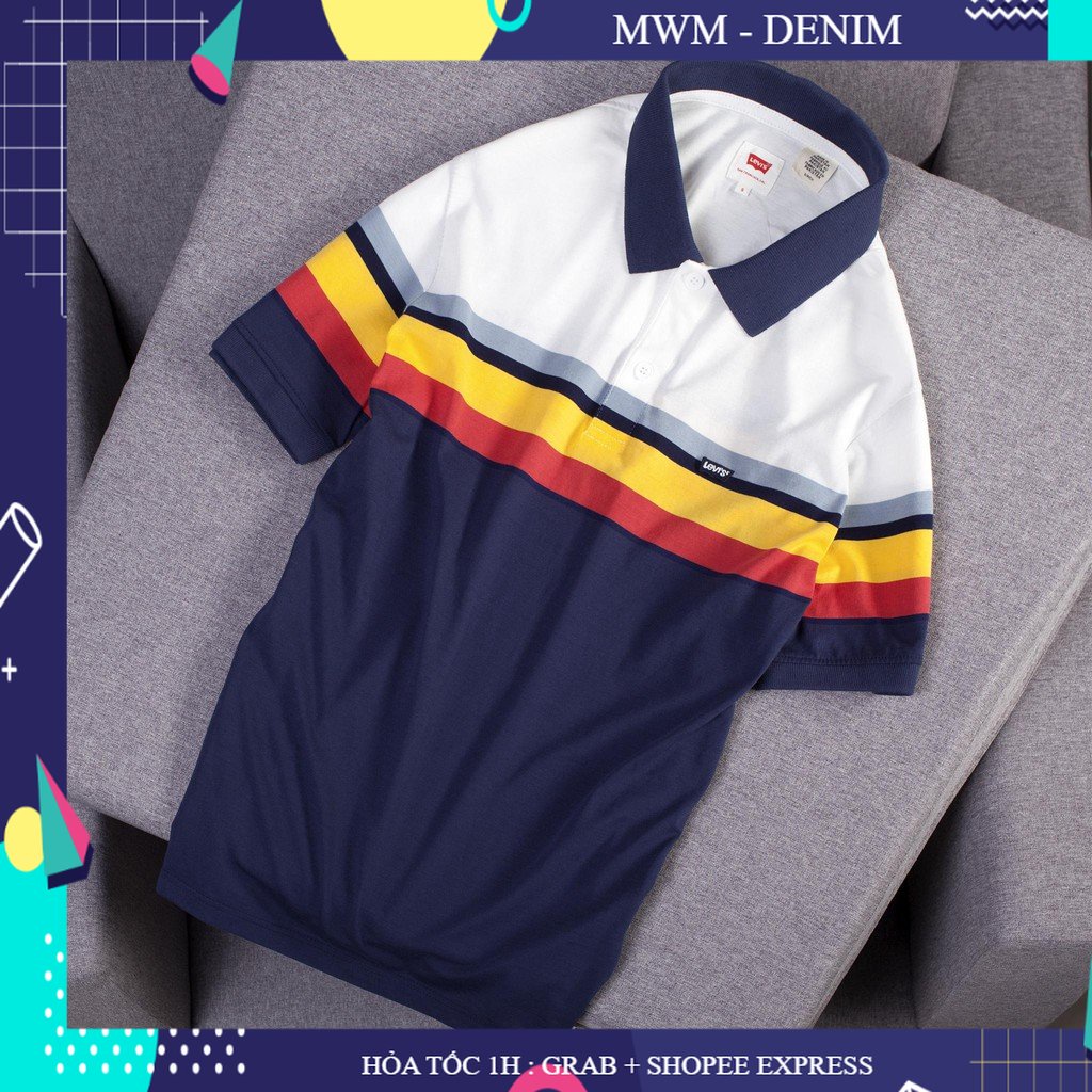 Hình đúng màu - Áo thun có cổ phối sọc ngang áo xịn đẹp chất lượng - - 2 màu cá tính cực đẹp diện vào là bảnh troai