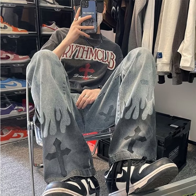 Quần Jeans Nam Kiểu Dáng Thời Trang Cá Tính