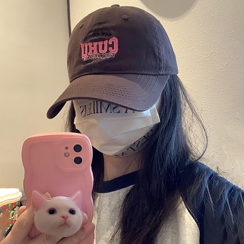 Mũ Lưỡi Trai Mềm Thêu Chữ Phong Cách Hàn Quốc Thời Trang Mùa Hè Cho Nữ