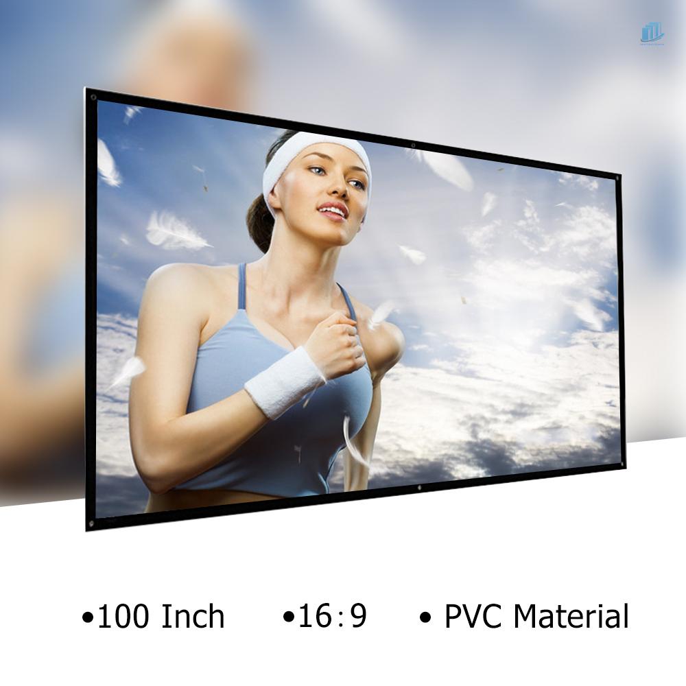 Màn Hình Máy Chiếu 100 Inch 16: 9 HD Chống Trầy Xước Chống Dị Ứng Dùng Trong Nhà / Ngoài Trời