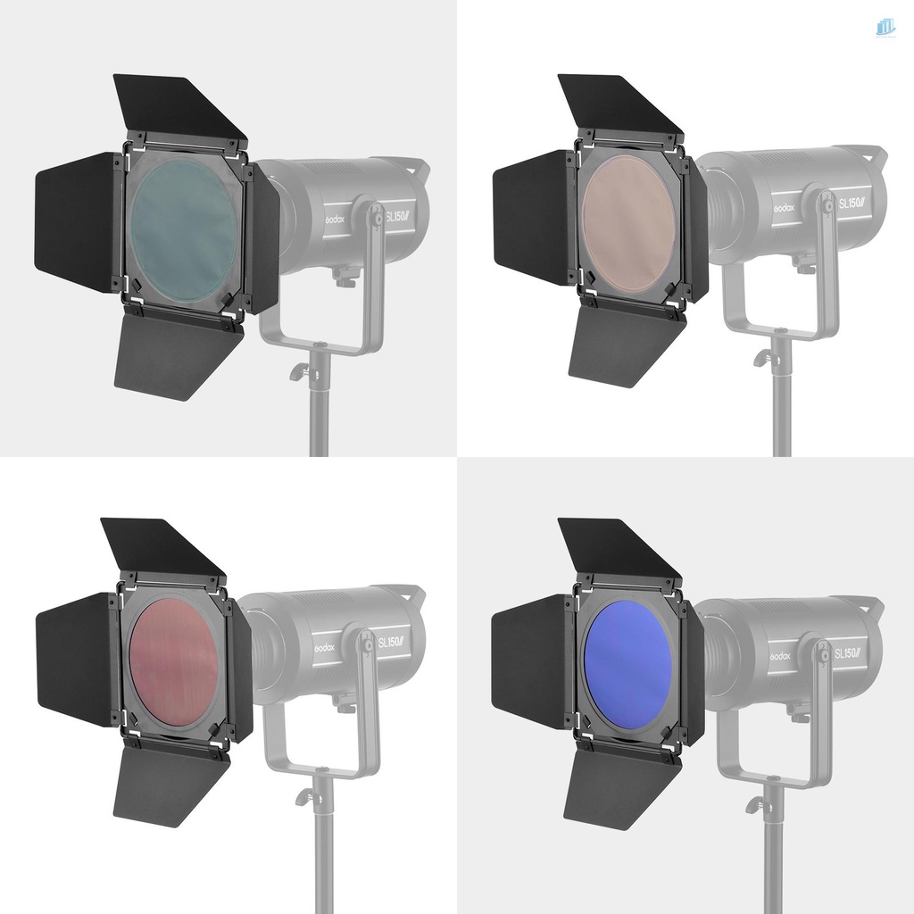 Bộ Phụ Kiện Gồm Lưới Tổ Ong 4 Màu Thay Thế Tiêu Chuẩn Cho GODOX GODOX BD-04 Barn Cửa Barndoor 7 Inch GODOX SL60W SL150II SK400II