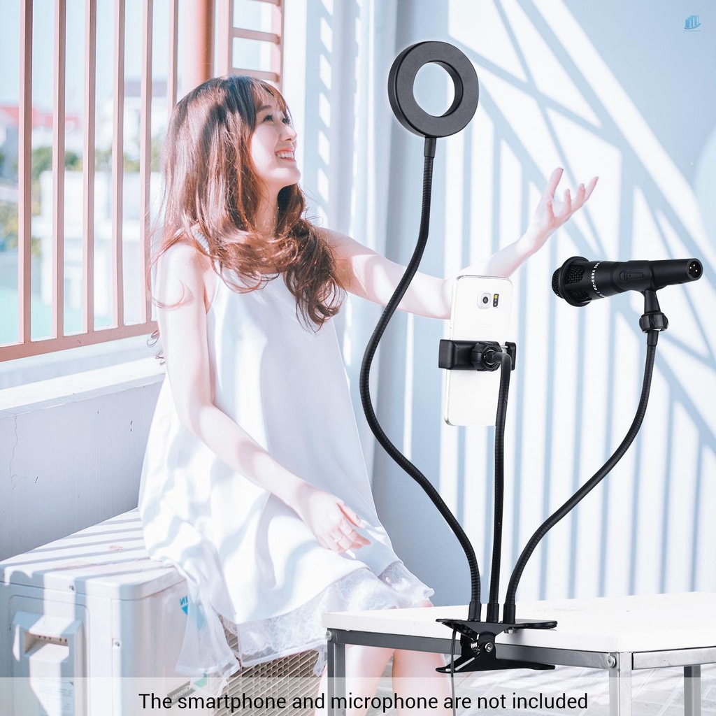 ANDOER Vòng Đèn Led USB Mini 3.5 Inch Dạng Kẹp 3 Chế Độ Sáng Điều Chỉnh Linh Hoạt Với Thiết Kế Cánh Tay Linh Hoạt Cho Live Streaming Video O