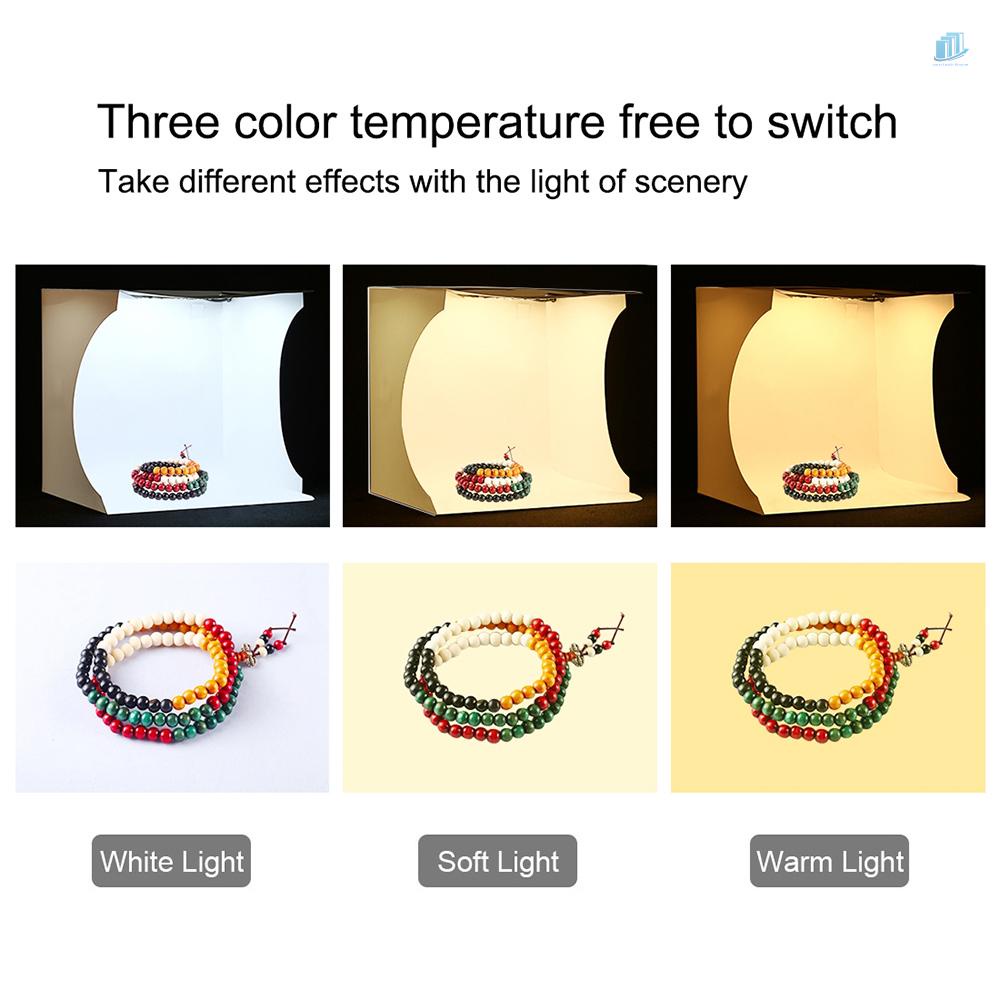 PULUZ Bộ Hộp Đèn Led Mini Có Thể Gấp Gọn Tiện Dụng Dùng Chụp Ảnh