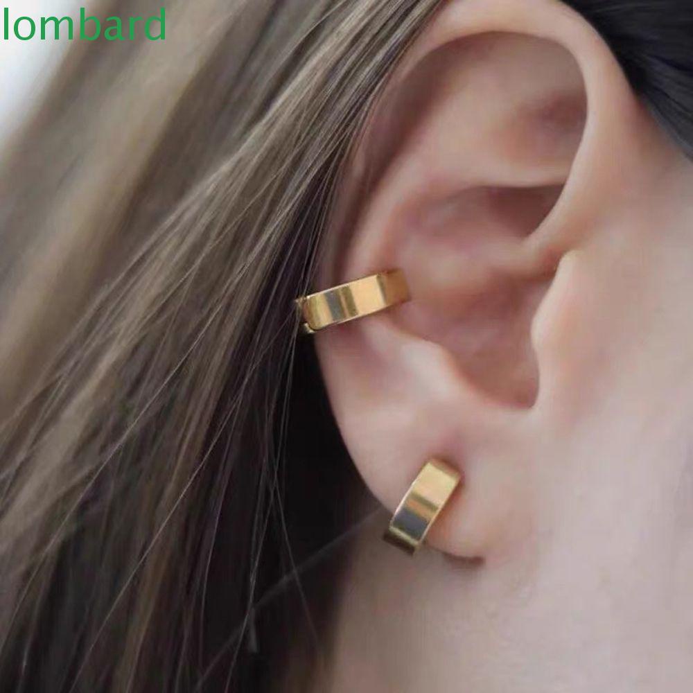 Bông Tai Dạng Kẹp Bằng Thép Titanium Không Xỏ Lỗ Kiểu Hình Học Cổ Điển Cho Nam &amp; Nữ