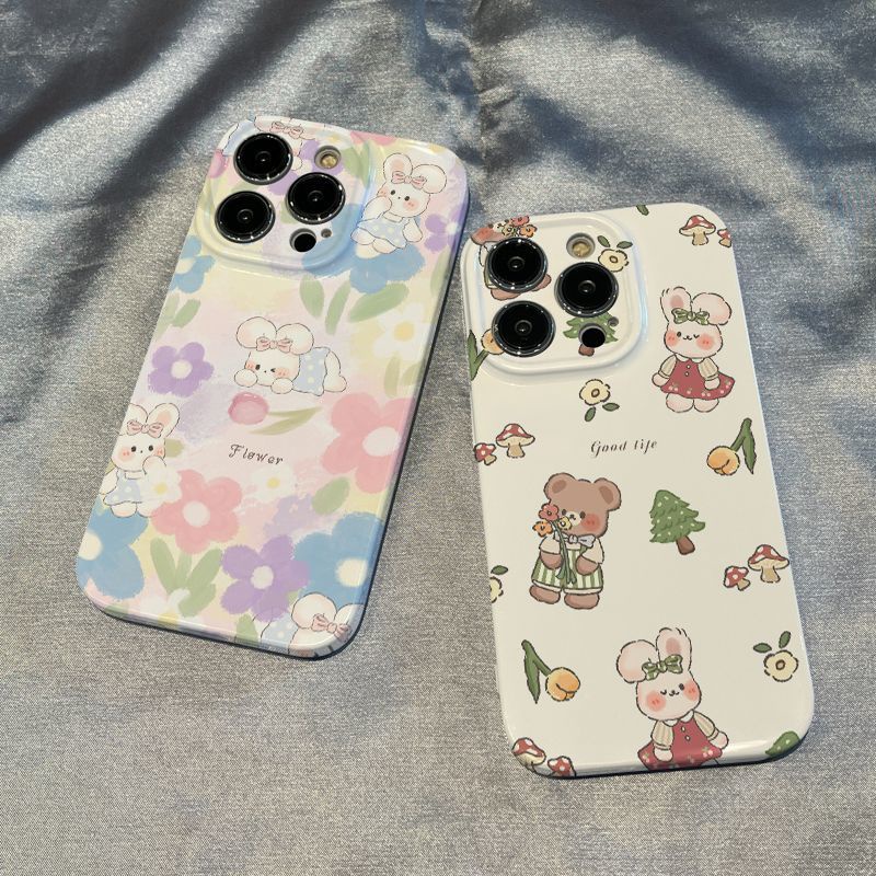 Ốp Điện Thoại In Hình Gấu / Thỏ Nhiều Màu Sắc Cho Iphone 11 plus / 87 Xr 12 1314XSplus / W2X2
