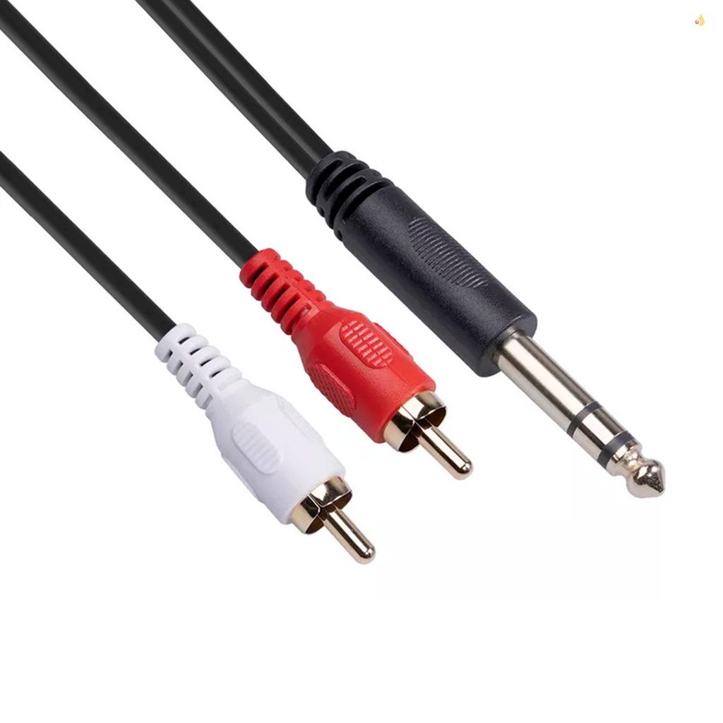 Cáp ChuyểN ĐổI Âm Thanh RCA Mạ VàNg 4.9Ft TV CD DVD / CD / 1 / 4 Inch Sang RCA 6.35mm Chuyên DụNg